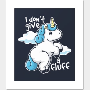 Fluffy unicorn Posters and Art